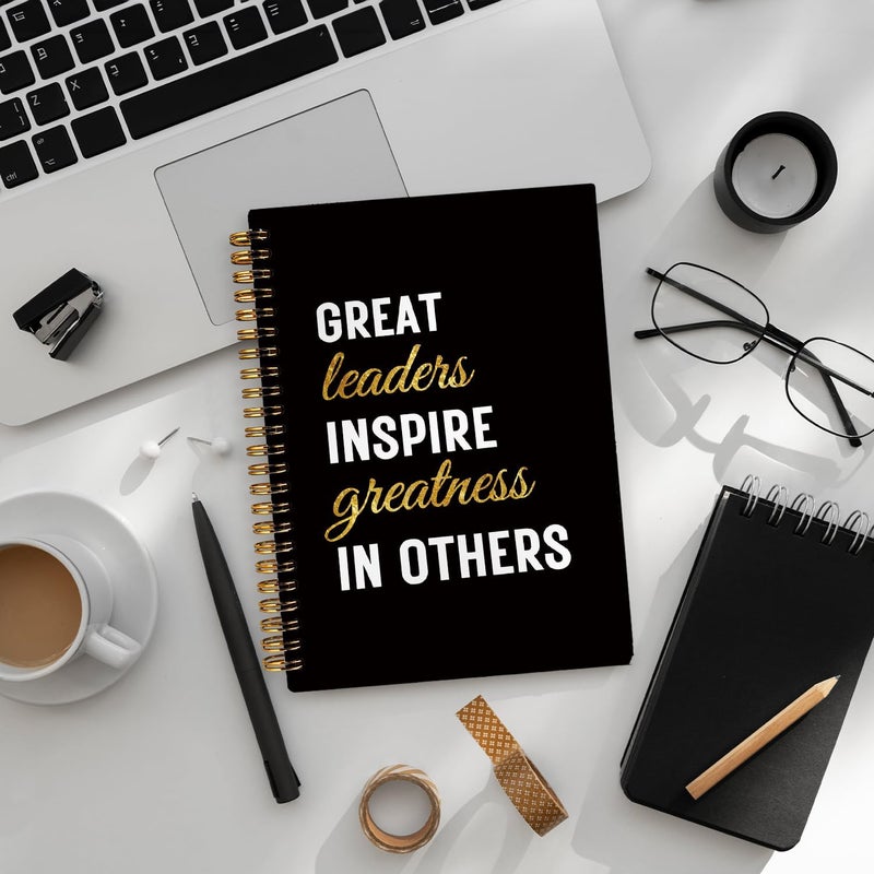 WLIANG LIANHW Inspirational Leader Notebook, Leader Gifts Notebooks for Note Taking, Appreciation Gift for Leaders Journal, Great Leaders Inspire Greatness in Other Journals for Writing, Office Spiral Notebook 5.5x8.3 Inch - Image 5